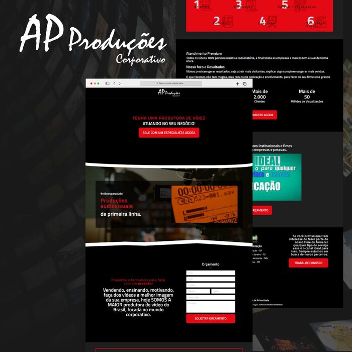 ap producoes capa - criação de sites - Sitoweb Sistemas para Internet